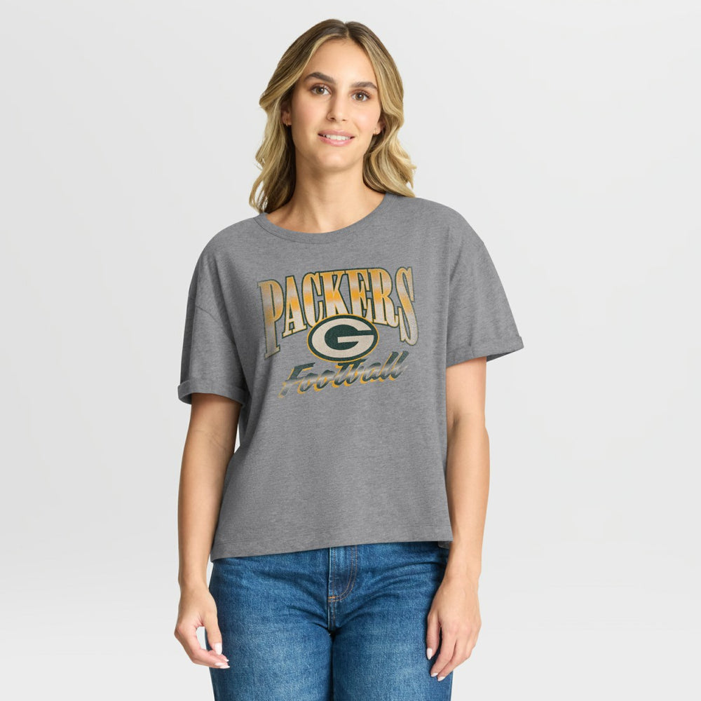 Women's Overplayed Tribute Tri-Blend Boxy T-Shirt - Green Bay Packers