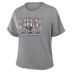 Women's Overplayed Tribute Tri-Blend Boxy T-Shirt - Baltimore Ravens