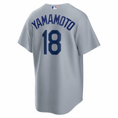 MLB Yoshinobu Yamamoto Los Angeles Dodgers Nike Road Replica Jersey
