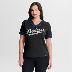 MLB Los Angeles Dodgers Fanatics Women's Diva Race Ahead Raglan V-Neck T-Shirt