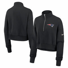 Women's Legacy Phoenix Fleece Cropped Half-Zip Sweatshirt - New England Patriots