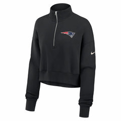 Women's Legacy Phoenix Fleece Cropped Half-Zip Sweatshirt - New England Patriots