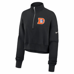 Women's Legacy Phoenix Fleece Cropped Half-Zip Sweatshirt - Denver Broncos