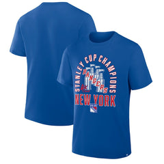 NHL Blue New York Rangers Fanatics 4x Stanley Cup Champions T-Shirt