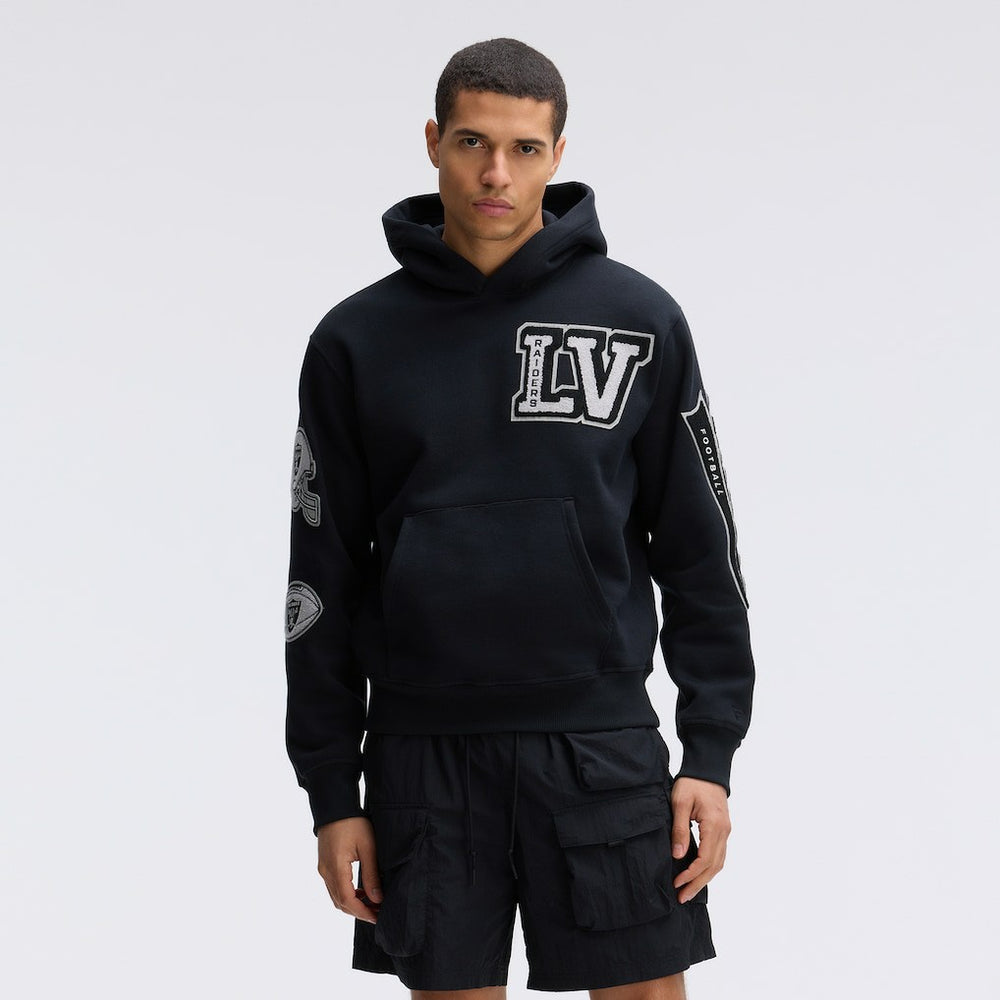 IconicFleece Letterman Hoodie - Las Vegas Raiders