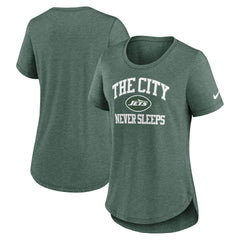 Women's The City Never Sleeps Tri-Blend T-Shirt - New York Jets