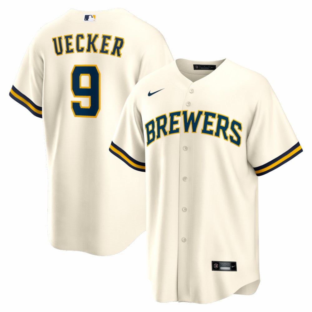 MLB Bob Uecker Milwaukee Brewers Nike Home Retired Player Replica Jersey
