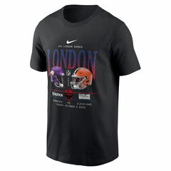 Minnesota Vikings vs. International Games London 2025 T-Shirt - Cleveland Browns
