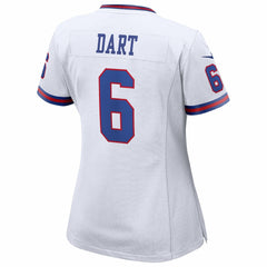 Jaxson Dart Women's Alternate Vintage White Game Jersey - New York Giants