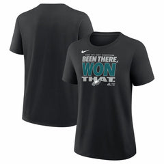 Women's 2025 NFC East Division Champions Locker Room Trophy Collection T-Shirt - Philadelphia Eagles