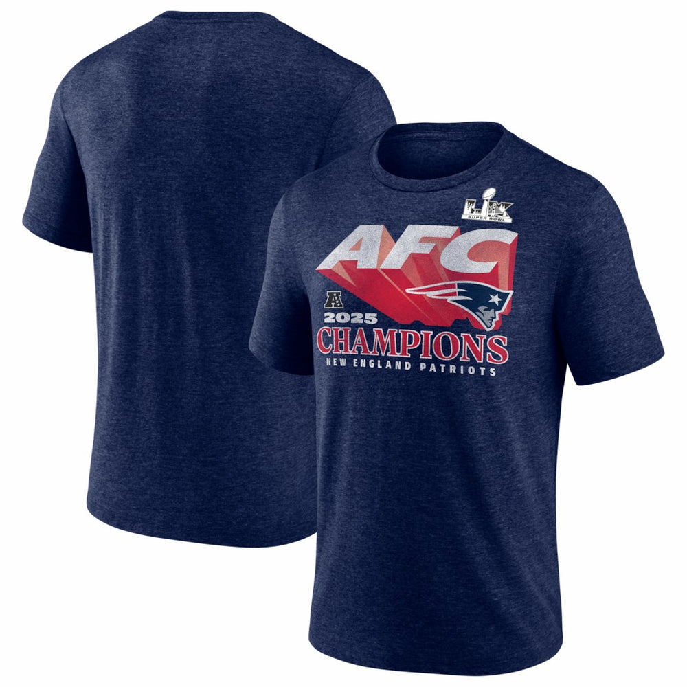 2025 AFC Champions Quick Pass Tri-Blend T-Shirt - New England Patriots