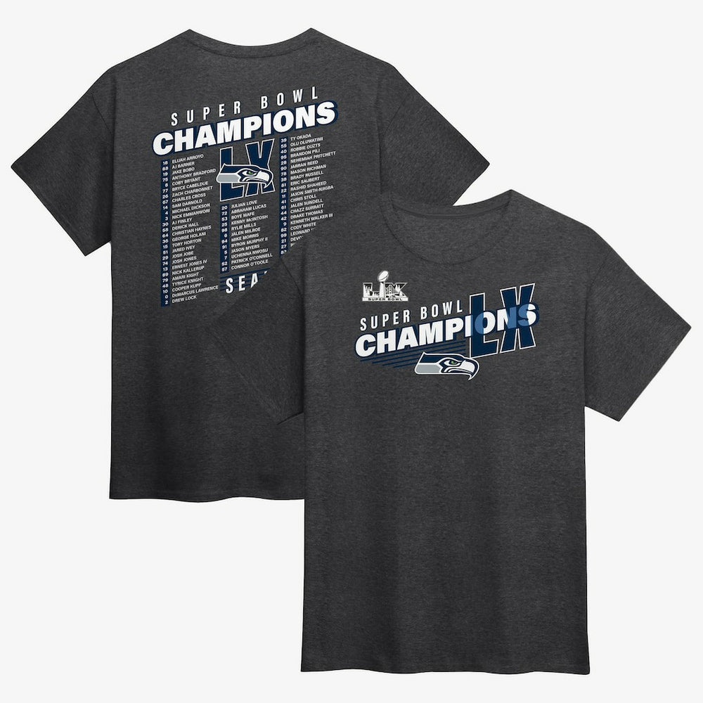 Super Bowl LX Champions Best Teammates Roster T-Shirt - Seattle Seahawks