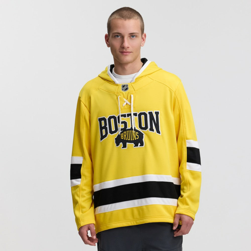 NHL Gold Boston Bruins Fanatics 2026 NHL Stadium Series Lace Up Hoodie
