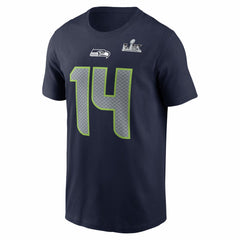 Sam Darnold Super Bowl LX Patch Name & Number T-Shirt - Seattle Seahawks