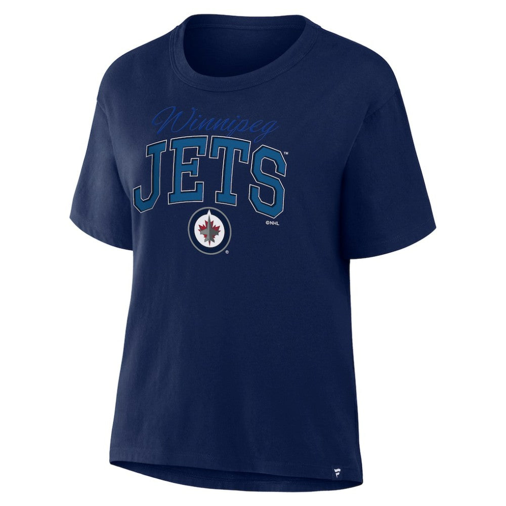 NHL Navy Winnipeg Jets Fanatics Women's Line Change Legacy T-Shirt
