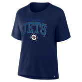 NHL Navy Winnipeg Jets Fanatics Women's Line Change Legacy T-Shirt