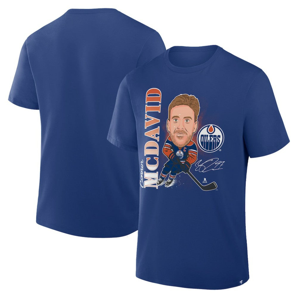NHL Royal Connor McDavid Edmonton Oilers Fanatics Caricature Player T-Shirt