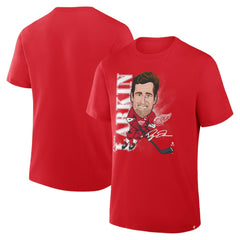 NHL Red Dylan Larkin Detroit Red Wings Fanatics Caricature Player T-Shirt