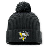 NHL Black Pittsburgh Penguins Fanatics 2025 NHL Global Series Sweden Cuffed Knit Hat with Pom