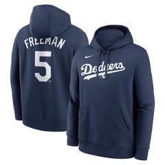 MLB Freddie Freeman Los Angeles Dodgers Nike Player Name & Number Club Pullover Hoodie