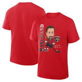NHL Red Brad Marchand Florida Panthers Fanatics Caricature Player T-Shirt