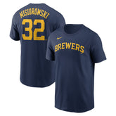 MLB Jacob Misiorowski Milwaukee Brewers Nike Fuse Name & Number T-Shirt