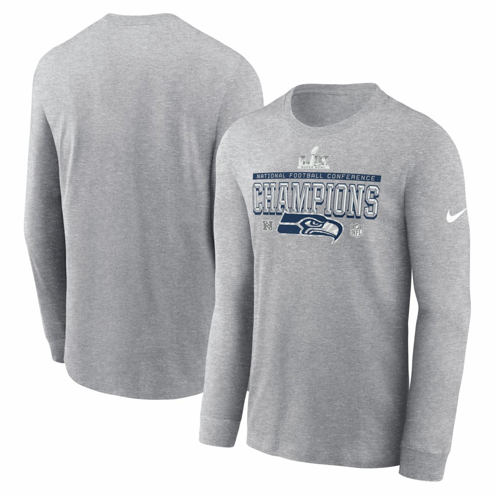2025 NFC Champions Locker Room Trophy Collection Long Sleeve T-Shirt - Seattle Seahawks