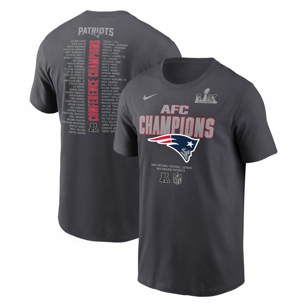 2025 AFC Champions Roster T-Shirt - New England Patriots