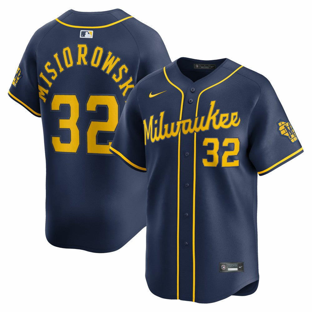 MLB Jacob Misiorowski Milwaukee Brewers Nike Alternate Limited Jersey