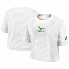 Women's Striped Cropped T-Shirt - Philadelphia Eagles