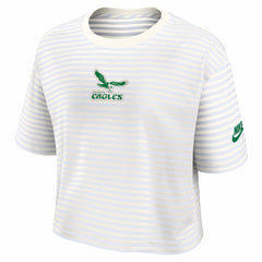 Women's Striped Cropped T-Shirt - Philadelphia Eagles