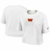 Women's Striped Cropped T-Shirt - Washington Commanders