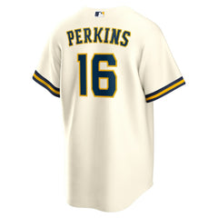 MLB Blake Perkins Milwaukee Brewers Nike Home Replica Jersey