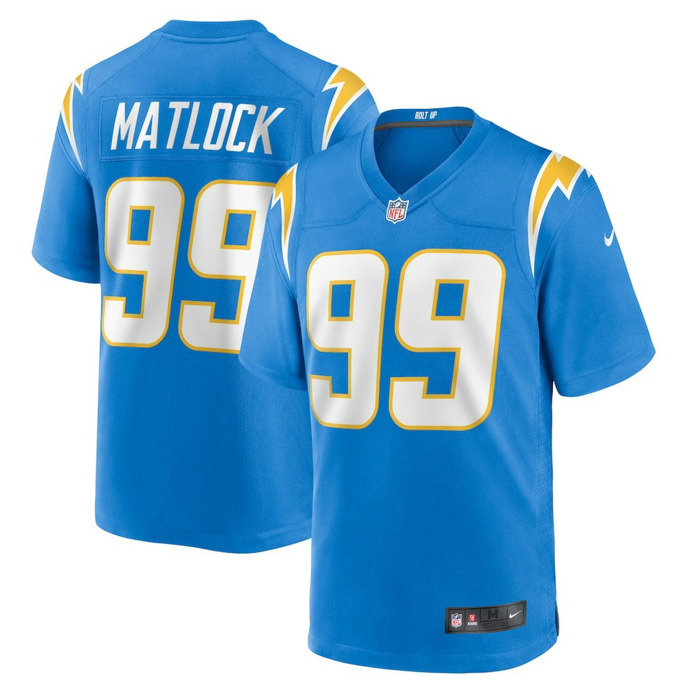 Scott Matlock Team Game Jersey - Los Angeles Chargers