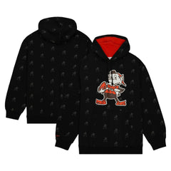Allover Print Fleece Pullover Hoodie - Cleveland Browns