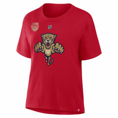 NHL Red Brad Marchand Florida Panthers Fanatics Women's 2026 NHL Winter Classic Authentic Stack Name & Number T-Shirt