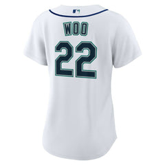 MLB Bryan Woo Seattle Mariners Nike Women's Home Replica Jersey