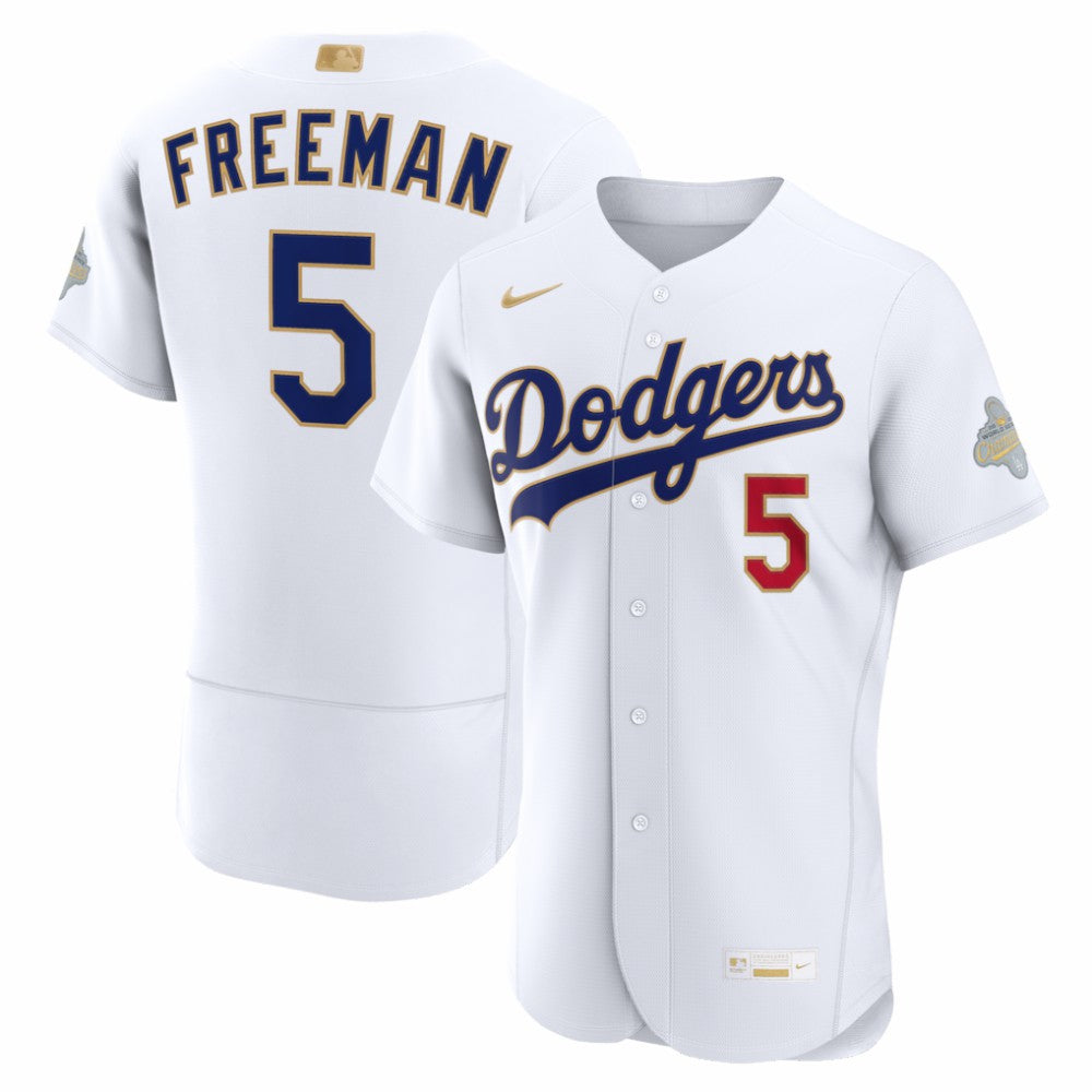 MLB Freddie Freeman Los Angeles Dodgers Nike 2026 Gold Collection Authentic Jersey