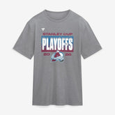 NHL Athletic Heather Gray Colorado Avalanche Fanatics 2026 Stanley Cup Playoffs Vintage Tri-Blend T-Shirt