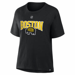 NHL Black David Pastrnak Boston Bruins Fanatics Women's 2026 NHL Stadium Series Authentic Stack Name & Number T-Shirt
