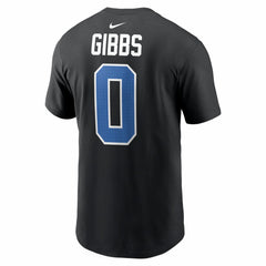Jahmyr Gibbs Carbon Name & Number T-Shirt - Detroit Lions