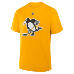 NHL Gold Marc-Andre Fleury Pittsburgh Penguins Fanatics Authentic Stack Name & Number T-Shirt