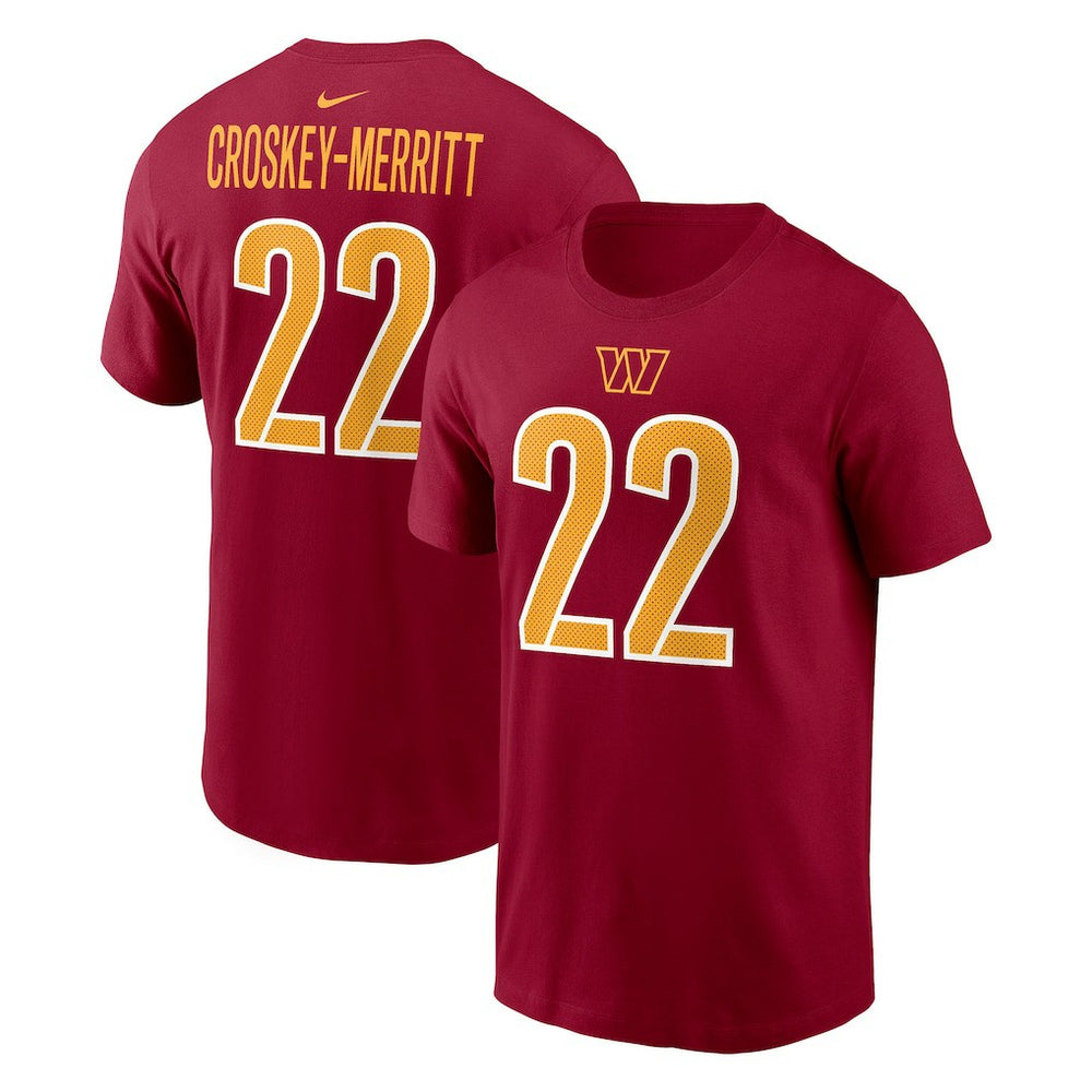 Jacory Croskey-Merritt Player Name & Number T-Shirt - Washington Commanders