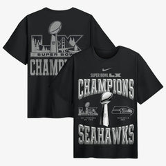 Super Bowl LX Champions Locker Room Trophy Collection Authentic T-Shirt - Seattle Seahawks