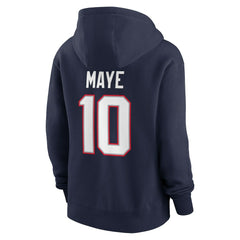 Drake Maye Women's Player Name & Number Fleece Hoodie - New England Patriots