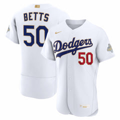 MLB Mookie Betts Los Angeles Dodgers Nike 2026 Gold Collection Authentic Jersey