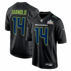 Sam Darnold Super Bowl LX Patch Carbon Fashion Game Jersey - Seattle Seahawks