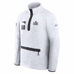 Drake Maye Super Bowl LX Opening Night Tech Fleece Half-Zip Sweatshirt - New England Patriots