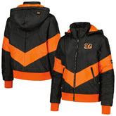 The Wild Collective Women's Puffer Full-Zip Hoodie - Cincinnati Bengals