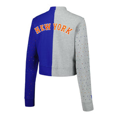 MLB New York Mets Terez Women's Cropped Button-Up Cardigan
